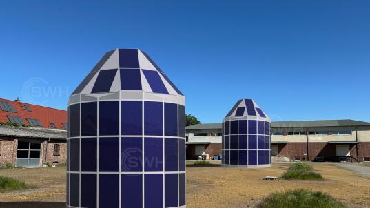 Prototyp des Solar-Iglu am Firmenstandort